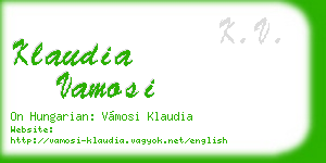 klaudia vamosi business card