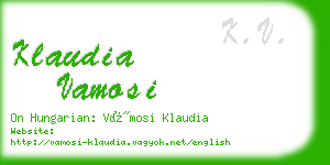 klaudia vamosi business card